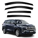 Premium Smoke Car Door Visor Front+Rear Sun/Rain Guard Outside Mount Tape-On Window Visors Compatible with Toyo-ta Innova Crysta (2025-2026)