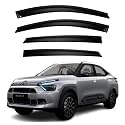 Premium Smoke Car Door Visor Front+Rear Sun/Rain Guard Outside Mount Tape-On Window Visors Compatible with Suzuki S-Presso (2025-2026)