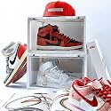 Premium SNOW Sneaker Storage Containers - Durable Shoe Storage Box - Space-Saving Stackable Organizer, Heavy-Duty Storage Box, Magnetic Closure Shoe Organizer, Easy Assembly Clear Plastic Containers