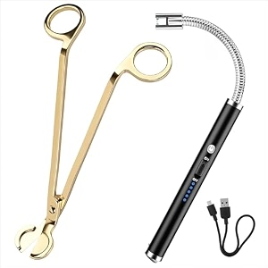 premium stainless steel candle wick trimmer  elegant long-reach wick cutter for smooth clean cuts reduced soot and longer candle life - silver 1 silver