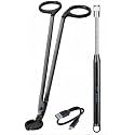 Premium Stainless Steel Candle Wick Trimmer – Elegant, Long-Reach Wick Cutter for Smooth, Clean Cuts, Candle Accessory and Longer Life - Black (2, Black Wick Cutter + Candle Lighter)