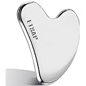 Premium Stainless Steel Gua Sha,Metal Gua Sha Facial Tool. Firm Face Muscles, Reduce Puffiness, Facial Tension, Helps Lymphatic Drainage. GuaSha Beauty Tool for Body Neck Eyes (Heart Shape) (SS GUA SHA 85 GRM)