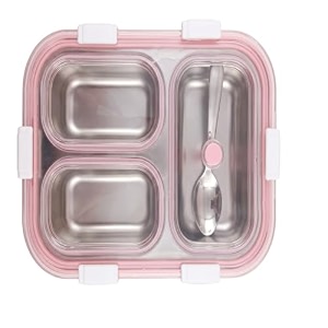 Premium Stainless Steel Three Compartment Lunch Box