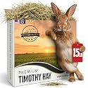 Premium Timothy Hay for Rabbits & Guinea Pigs- All Natural, USA Grown, 15lb