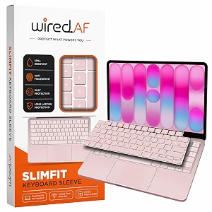 premium ultra thin keyboard cover compatible with macbook neo 1334 a3404  silicone keyboard protector  touch id compatible  anti-spill dustproof washable noise free blush