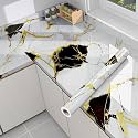 Premium Vinyl Marble Peel and Stick Wall DIY Waterproof Wallpaper for Home Kitchen Countertop Cabinet Furniture Oil Proof Kitchen Stickers(60x200cm) (gt-New Desing Red Rocks)
