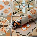 Premium Vinyl Marble Peel and Stick Wall DIY Waterproof Wallpaper for Home Kitchen Countertop Cabinet Furniture Oil Proof Kitchen Stickers(60x200cm) (gt-New Desing Orange Flowers)