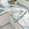 Premium Vinyl Marble Peel and Stick Wall DIY Waterproof Wallpaper for Home Kitchen Countertop Cabinet Furniture Oil Proof Kitchen Stickers(60x200cm) (gt-New Desing Golden Line Sky)