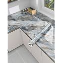 Premium Vinyl Marble Peel and Stick Wall DIY Waterproof Wallpaper for Home Kitchen Countertop Cabinet Furniture Oil Proof Kitchen Stickers(60x200cm) (gt-New Desing Natural Mountain)