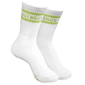 Premium White Striped Crew Socks for Women