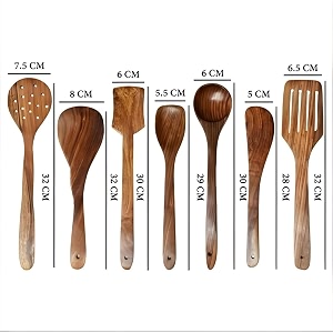 Premium Wooden Kitchen Utensil Set - 5