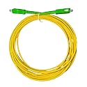 PremiumAV SC/APC to SC/APC Fiber Optic Cable 1 Meter – Single Mode Simplex 9/125um Patch Cable, Yellow LSZH OD-3.0mm – High-Speed Internet Connectivity for Routers, Switches, Networking Devices