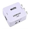 PremiumAV VGA to HDMI Converter Adapter (White) | VGA Male to HDMI Female Video Converter with Audio & USB Power | Full HD 1080P Output for Laptop, PC, Monitor, Projector, TV – Plug & Play