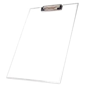transparent clipboard - big clear acrylic holds up to 100 sheets perfect for office classroom or travel