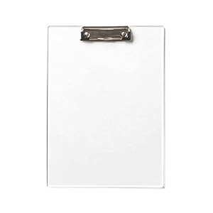 unbreakable transparent acrylic clipboard  durable amp portable exam and office board- medium