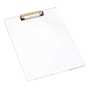 unbreakable transparent acrylic clipboard  durable amp portable exam and office board - small