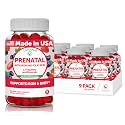 Prenatal Vitamins for Women with Iron &amp; Folic Acid - Tastiest Proprietary Formula - Daily Pregnancy Multivitamin with Vit.A,B complex, C,D,E,Zinc - Non-GMO Prenatal Vitamin Gummies for Women, 9 Pack