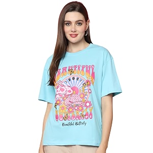 Preneum Womens Cotton Aesthetic Cool Graphic