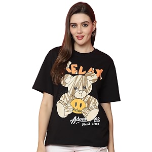Preneum Womens Cotton Aesthetic Cool Graphic