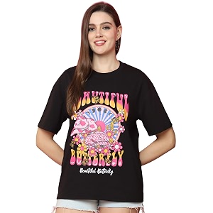 Preneum Womens Cotton Aesthetic Cool Graphic