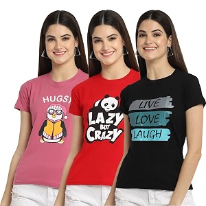 Preneum Womens Cotton Regular Fit Graphic Stylish