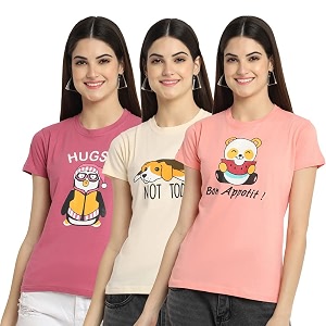 Preneum Womens Cotton Regular Fit Graphic Stylish