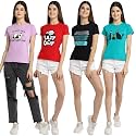 Preneum Women39s Cotton Regular Fit Latest Graphic