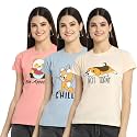 Preneum Women39s Cotton Regular Fit Latest Graphic