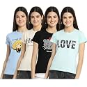 Preneum Women39s Cotton Regular Fit Latest Graphic