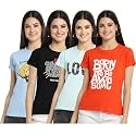 Preneum Women39s Cotton Regular Fit Latest Graphic
