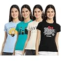 Preneum Women39s Cotton Regular Fit Latest Graphic