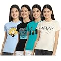 Preneum Women39s Cotton Regular Fit Latest Graphic