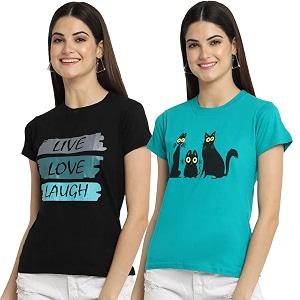 Preneum Womens Graphic Western T-Shirt