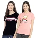 Preneum Women39s Letter Print Regular Fit T-Shirt