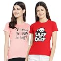 Preneum Women39s Letter Print Regular Fit T-Shirt