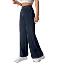 Prenuem Womens High Waist Flared Korean Trousers