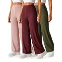 Prenuem Womens High Waist Flared Korean Trousers