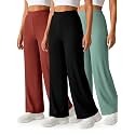 Prenuem Womens High Waist Flared Korean Trousers