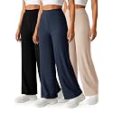 Prenuem Womens High Waist Flared Korean Trousers