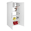 Prepac Particle Board, Engineered Wood, Laminate, Iron HangUps Storage Cabinet (White, 36" Large)