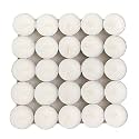 Tealight Wax Candles Burn Time- 3 Hours Paraffin WaxLong Lasting for Decoration of Diwali, Christmas, Wedding, Anniversary, Parties, Church(White, 25pcs)