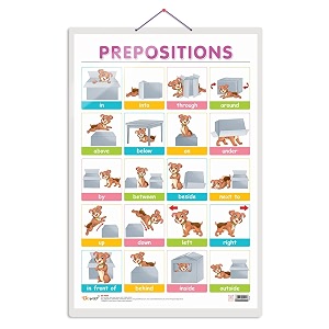 prepositions early learning educational chart for kids  2034x3034 inch non-tearable and waterproof  double sided laminated  perfect for homeschooling kindergarten and nursery students