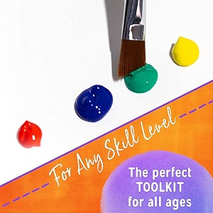 all artist paint brushes - professional wide tip nylon hair paintbrushes - paintbrush set of 10 for acrylic watercolor amp oil painting - art supplies set of 10