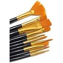 All Artist Paint Brushes - Professional, Wide Tip, Nylon Hair Paintbrushes - Paintbrush Set of 10 for Acrylic, Watercolor &amp; Oil Painting - Art Supplies (Set of 10)