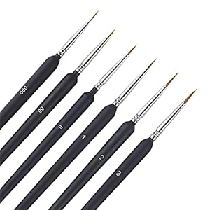 detail and liner 6 pc paint brush set for miniature painting amp detailing art for kids artists beginners