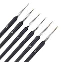 Detail and Liner 6 pc Paint Brush Set for Miniature Painting &amp; Detailing Art for Kids, Artists, Beginners