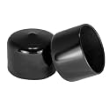 Prescott Plastics 1 1/2” (38.1mm) Outer Diameter Flexible Plastic Hole Plugs, Round Black Metal Tubing End Caps, Strong Furniture Leg Inserts, Impact &amp; Weather Resistant, Made in the USA - 20 Pack