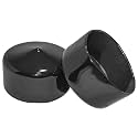 Prescott Plastics 1 3/4” (44.45 mm) Outer Diameter Flexible Plastic Hole Plugs, Round Black Metal Tubing End Caps, Strong Furniture Leg Inserts, Impact &amp; Weather Resistant, Made in the USA - 50 Pack
