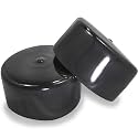 Prescott Plastics 2 3/4” (69.85mm) Outer Diameter Flexible Plastic Hole Plugs, Round Black Metal Tubing End Caps, Strong Furniture Leg Inserts, Impact &amp; Weather Resistant, Made in the USA - 50 Pack