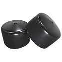 Prescott Plastics 2 3/4” (69.85mm) Outer Diameter Flexible Plastic Hole Plugs, Round Black Metal Tubing End Caps, Strong Furniture Leg Inserts, Impact &amp; Weather Resistant, Made in the USA - 20 Pack